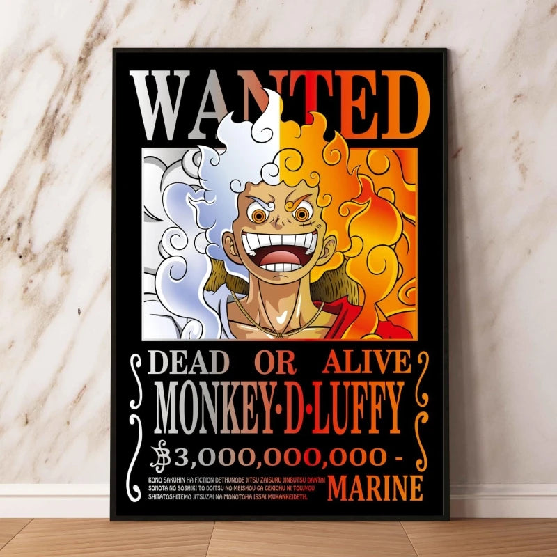 🏴‍☠️ Affiche wanted One Piece |HD  Affiche
