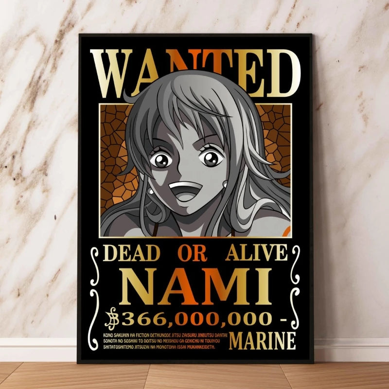 🏴‍☠️ Affiche wanted One Piece |HD  Affiche