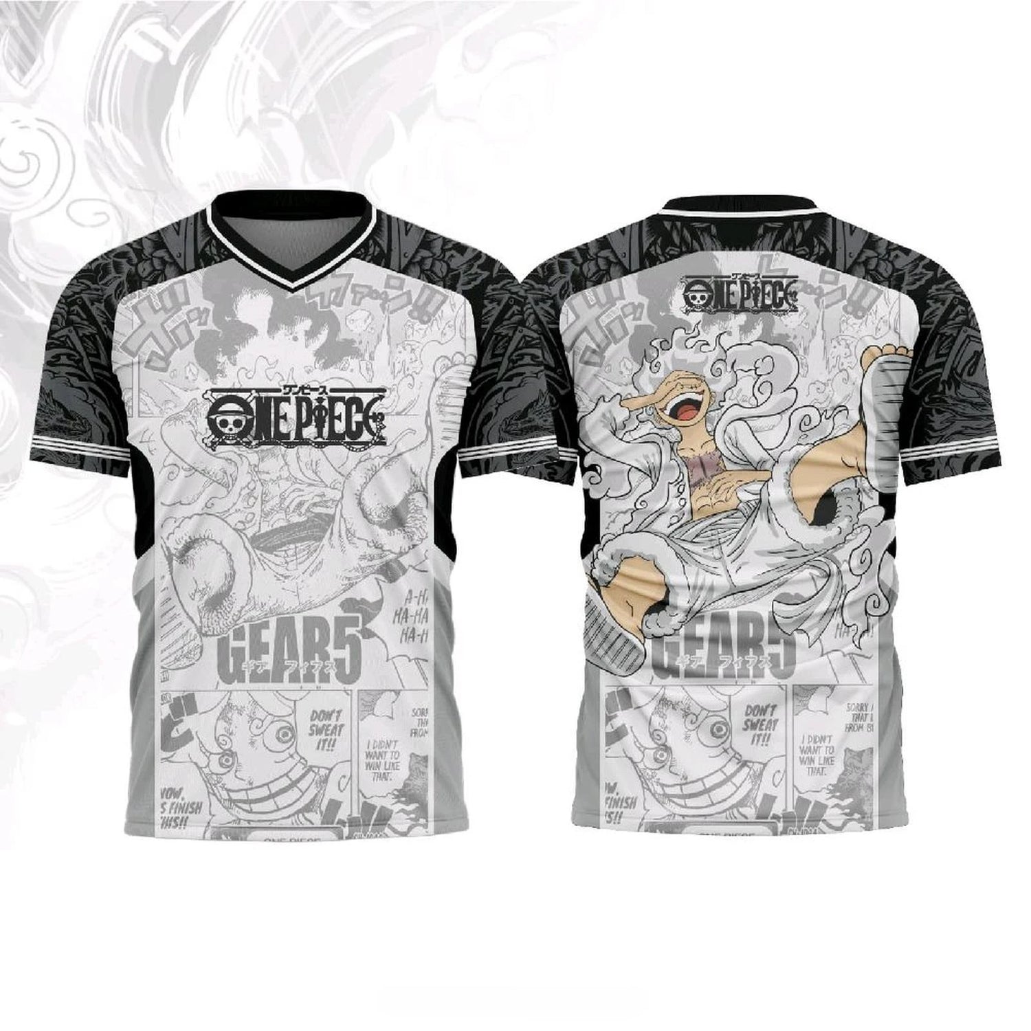 🏴‍☠️ T-Shirt Maillot  One Piece – Monkey D. Luffy Gear 5