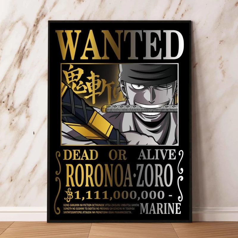 🏴‍☠️ Affiche wanted One Piece |HD  Affiche
